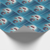 Fallschirme liefern ein Weihnachtsgeschenk Geschenkpapier (Ecke)