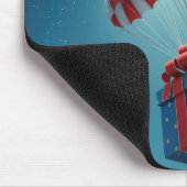 Fallschirme liefern ein Weihnachtsgeschenk Mousepad (Ecke)