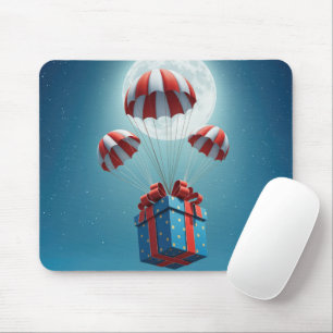 Fallschirme liefern ein Weihnachtsgeschenk Mousepad
