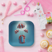Fallschirme liefern ein Weihnachtsgeschenk Pappteller (Party)