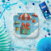 Fallschirme liefern Weihnachtsgeschenke Pappteller (Party)