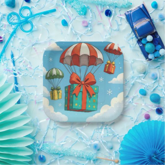 Fallschirme liefern Weihnachtsgeschenke Pappteller (Party)
