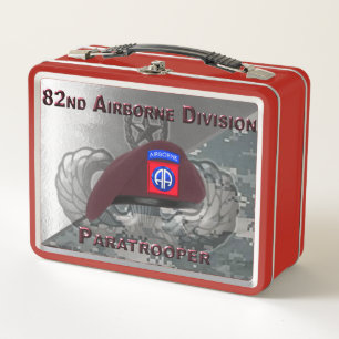 Fallschirmjäger der 82. Luftlandedivision  Metall Brotdose