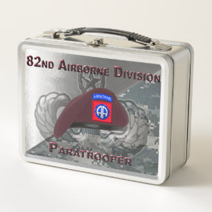 Fallschirmjäger der 82. Luftlandedivision Metall Brotdose