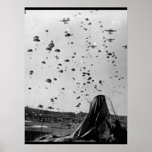 Fallschirmjäger des 187. RCT_War Bildes Poster
