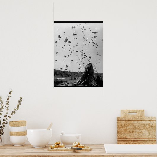 Fallschirmjäger des 187. RCT_War Image Poster (Küche)