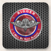 Fallschirmjäger Phantastische Im Flugzeug Soldaten Getränkeuntersetzer (Vorderseite)