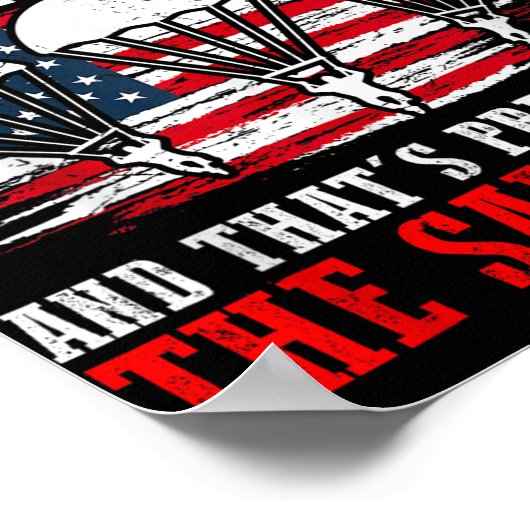 Fallschirmjäger US Army Veterans Day Soldier Ameri Poster (Ecke)