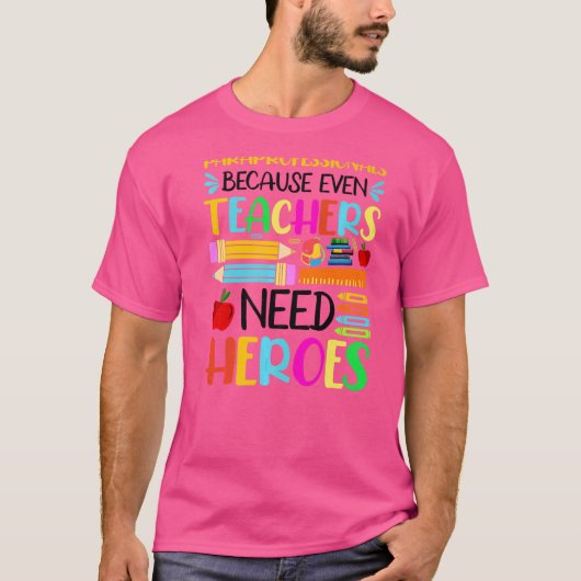 Fallschirmjäger, weil selbst Lehrer Helden brauche T-Shirt (Vorderseite)