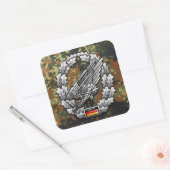 Fallschirmjägertruppe Barettab— Quadratischer Aufkleber (Umschlag)