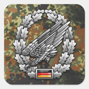 Fallschirmjägertruppe Barettab— Quadratischer Aufkleber