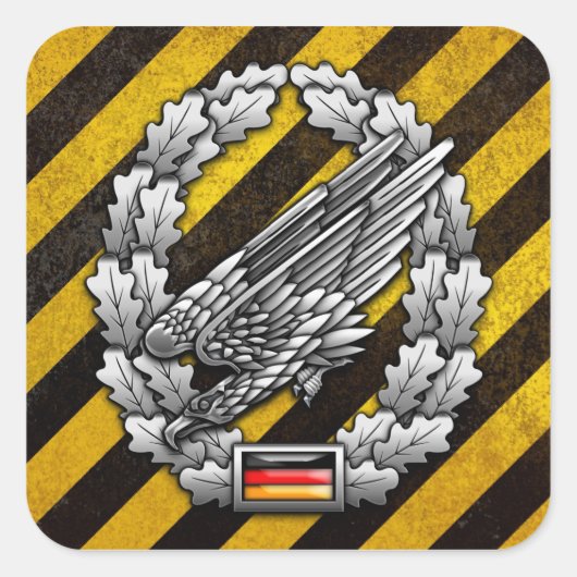 Fallschirmjägertruppe Barettab— Quadratischer Aufkleber (Vorderseite)