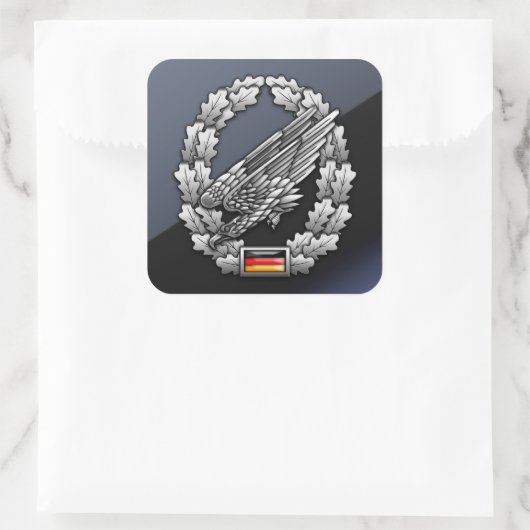 Fallschirmjägertruppe Barettab— Quadratischer Aufkleber (Tasche)
