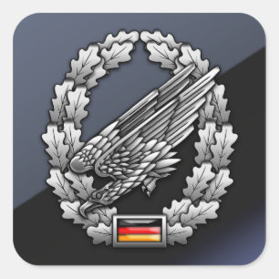 Fallschirmjägertruppe Barettab— Quadratischer Aufkleber