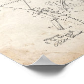 Fallschirmpatent - Altes Aussehen Poster (Ecke)