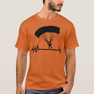Fallschirmpuls Herzschlag Skydiver Skydiving T-Shirt