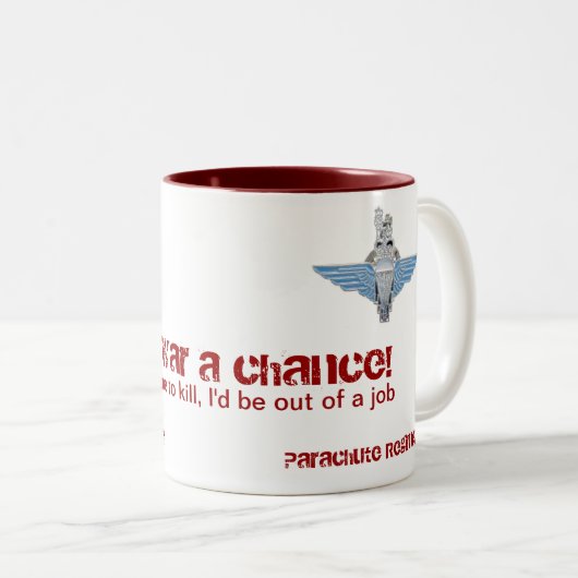 Fallschirmregiment-Tasse Zweifarbige Tasse (VorderseiteRechts)