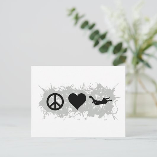 Fallschirmspringen 1 postkarte (Stehend Vorderseite)