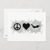 Fallschirmspringen 1 postkarte (Vorne/Hinten)