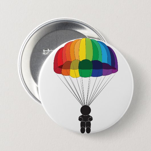 Fallschirmspringen Button (Vorne & Hinten)