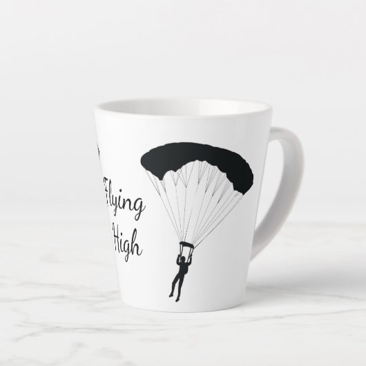 Fallschirmspringen Design Latte Cup Milchtasse (Rechte Ecke)