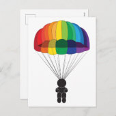 Fallschirmspringen Feiertagspostkarte (Vorne/Hinten)