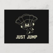 Fallschirmspringen Feiertagspostkarte (Vorderseite)