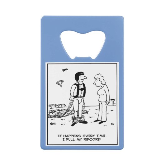 Fallschirmspringen hat ein Problem Geldbeutel Flaschenöffner (Vorderseite)