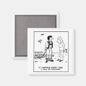 Fallschirmspringen hat ein Problem Magnet (Vorderseite/Rückseite)