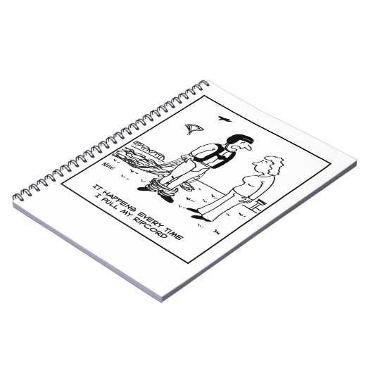 Fallschirmspringen hat ein Problem Notizblock (Linke Seite)