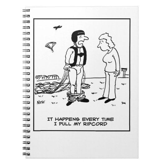 Fallschirmspringen hat ein Problem Notizblock (Vorderseite)
