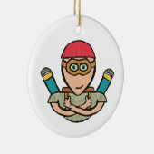 Fallschirmspringen Keramik Ornament (Rechts)