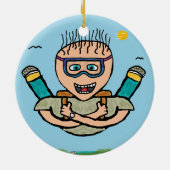 Fallschirmspringen Keramik Ornament (Hinten)