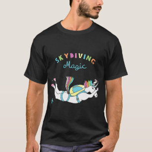 Fallschirmspringen Magisches Einhorn T-Shirt