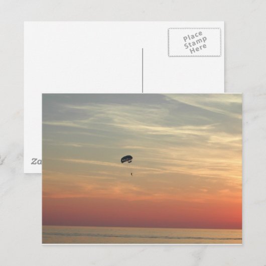 Fallschirmspringen Postkarte (Vorne/Hinten)