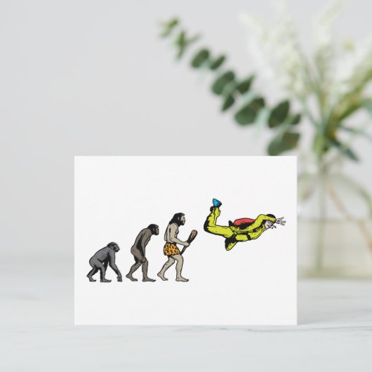 Fallschirmspringen Postkarte (Stehend Vorderseite)