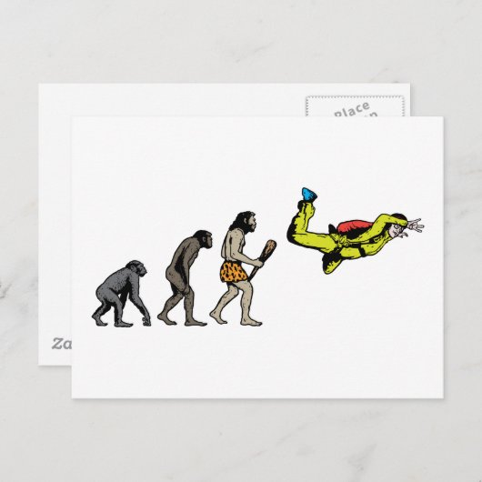 Fallschirmspringen Postkarte (Vorne/Hinten)