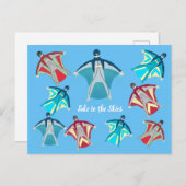 Fallschirmspringen Postkarte (Vorne/Hinten)