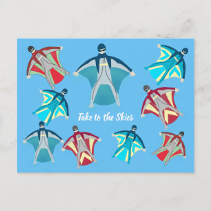 Fallschirmspringen Postkarte