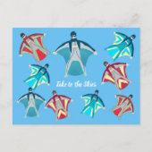 Fallschirmspringen Postkarte (Vorderseite)