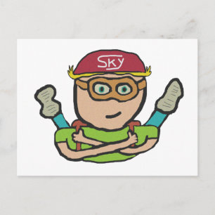 Fallschirmspringen Postkarte