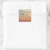 Fallschirmspringen Quadratischer Aufkleber (Tasche)