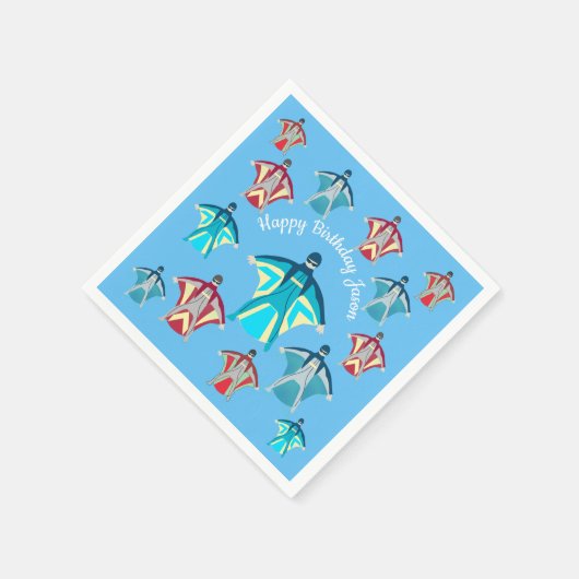 Fallschirmspringen Serviette (Ecke)