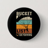 Fallschirmspringen Skydiver Instructor Bucket List Button (Vorderseite)