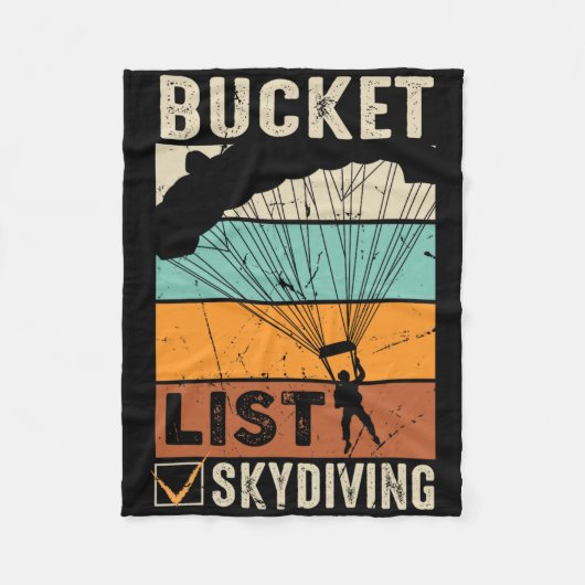 Fallschirmspringen Skydiver Instructor Bucket List Fleecedecke (Vorderseite)