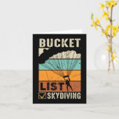 Fallschirmspringen Skydiver Instructor Bucket List Karte (Gelbe Blume)