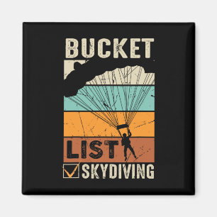 Fallschirmspringen Skydiver Instructor Bucket List Magnet