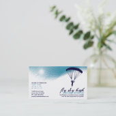 Fallschirmspringen Visitenkarte (Stehend Vorderseite)