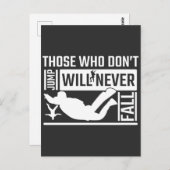 Fallschirmspringen wird Skydiver nie fallen Postkarte (Vorne/Hinten)