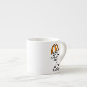 Fallschirmspringende Stabfigur Espressotasse (Vorderseite Rechts)
